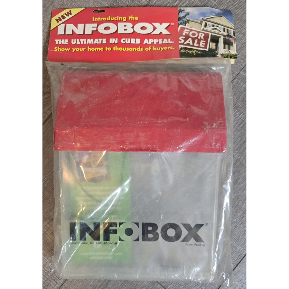 INFOBOX Real Estate Outdoor Paper Flyer Holder 200 Sheet Capacity Durable Two Pk
